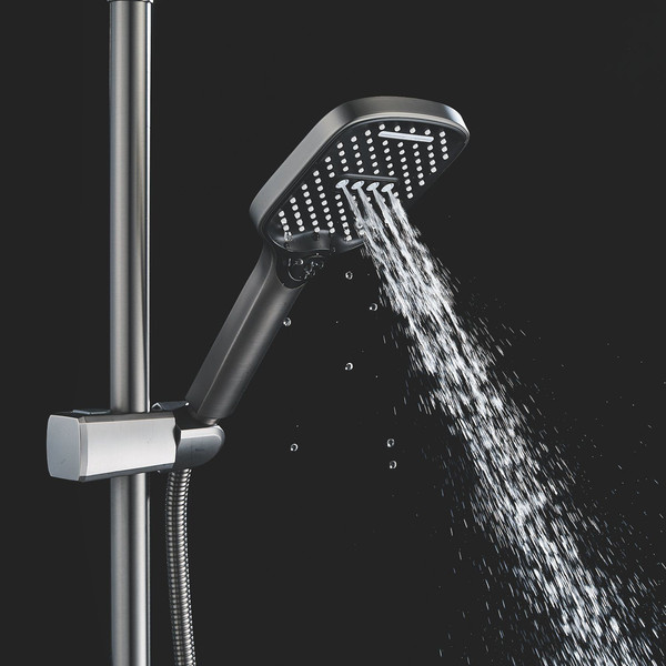 Изображение товара Душевая система со смесителем Shevanik S4136T (оружейная сталь)