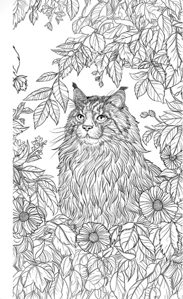 Изображение товара Раскраска-антистресс АСТ Котики в волшебном саду (Лебедев Денис)