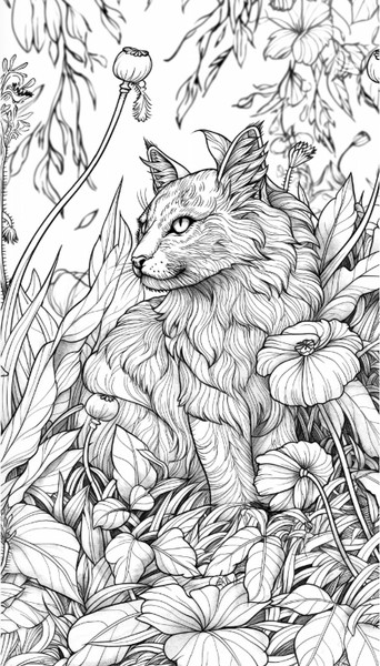 Изображение товара Раскраска-антистресс АСТ Котики в волшебном саду (Лебедев Денис)