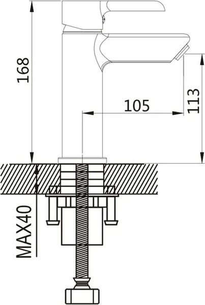 Изображение товара Смеситель Shevanik S6071H (черный/хром)