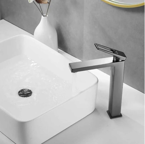 Изображение товара Смеситель Shevanik S6811T (оружейная сталь)