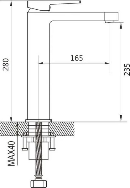 Изображение товара Смеситель Shevanik S6811T (оружейная сталь)