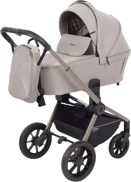 Изображение товара Детская универсальная коляска MOWbaby Zoom PU 3в1 / RA087 (Milky)