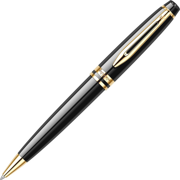 Изображение товара Ручка шариковая имиджевая Waterman Expert Black Lacquer GT / S0951700 (синий)
