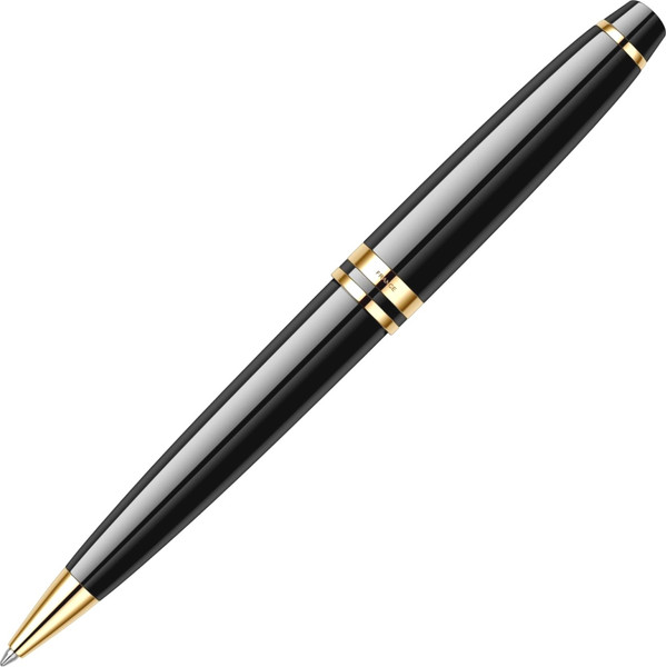 Изображение товара Ручка шариковая имиджевая Waterman Expert Black Lacquer GT / S0951700 (синий)