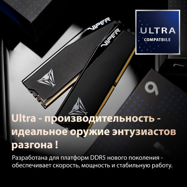 Изображение товара Оперативная память DDR5 Patriot Viper Elite 5 Ultra RGB (VEUR532G6028K)