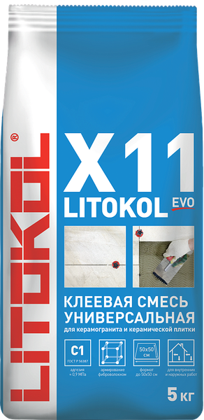 Изображение товара Клей для плитки Litokol X11 Evo (5кг)