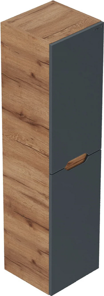 Изображение товара Шкаф-полупенал для ванной Onika Айленд 30 / 403087 (графит/дуб крафт золотой)