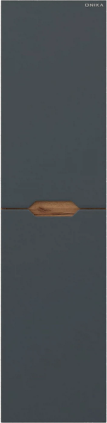 Изображение товара Шкаф-полупенал для ванной Onika Айленд 30 / 403087 (графит/дуб крафт золотой)