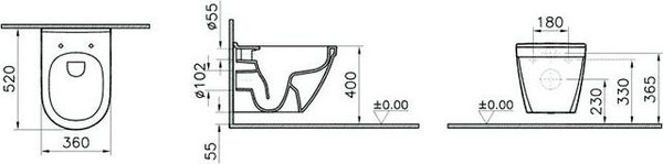 Изображение товара Унитаз подвесной VitrA S50 / 7740B003-0850