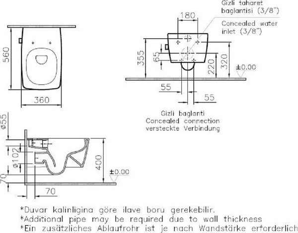 Изображение товара Унитаз подвесной VitrA Metropole / 7672B003-1684