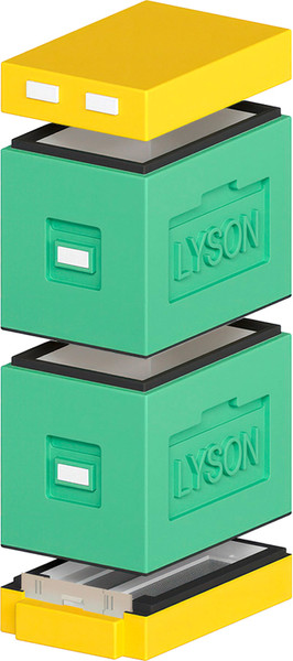 Изображение товара Улей Lyson Дадан На 6 Рамок / WDD106 (зеленый/желтый)