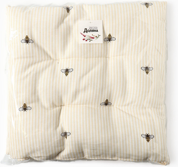 Изображение товара Подушка на стул Доляна Пчелки / 10783181 (белый)