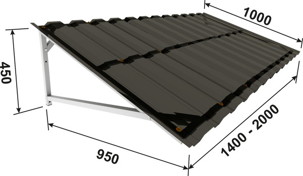 Изображение товара Козырек ИМпласт Прямой Василек скат телескоп МП-20 / 15458 (бронзовый)