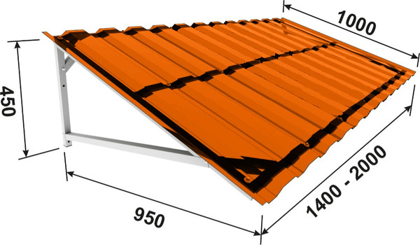 Изображение товара Козырек ИМпласт Прямой Василек скат телескоп МП-20 / 15460 (янтарный)