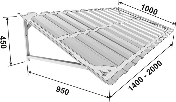 Изображение товара Козырек ИМпласт Прямой Василек скат телескоп МП-20 / 15461 (прозрачный)