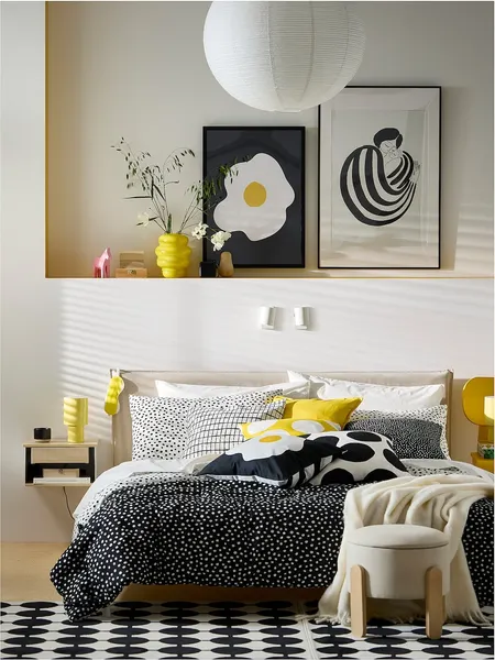 Изображение товара Пододеяльник с наволочками Ikea Бьеркгромаль / 105.911.82
