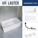 Миниатюра изображения товара Ванна акриловая Lauter Athena 170x80 / 21090080 (с каркасом, лицевым экраном и сифоном 21Y31001 матовый черный)