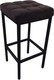 Миниатюра изображения товара Табурет барный Древпром Камелот ДП2-07 полубарный (черный матовый/катания стоун)