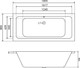 Миниатюра изображения товара Ванна акриловая Lauter Olympia 180x80 / 21100080 (с ножками и сифоном 21Y32002 белый)