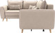 Миниатюра изображения товара Диван угловой Олмеко Лона (велюр Forward 910 крем/велюр Forward 892 тоуп)