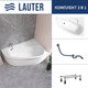 Миниатюра изображения товара Ванна акриловая Lauter Valencia 150x100 / 2102150R (с ножками и сифоном 21Y32000 хром)