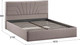 Миниатюра изображения товара Двуспальная кровать ТриЯ Пандора с ПМ и заглушиной 160x200 Тип 1 (велюр мокко темный)