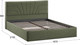 Миниатюра изображения товара Двуспальная кровать ТриЯ Пандора с ПМ и заглушиной 160x200 тип 1 (микровелюр Jercy Deep Green)