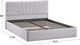 Миниатюра изображения товара Двуспальная кровать ТриЯ Пандора с ПМ и заглушиной 160x200 Тип 1 (микровелюр Jercy Silver)