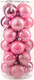 Миниатюра изображения товара Набор шаров новогодних Ausini VT25-04003-7 (розовый, 24шт)