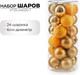 Миниатюра изображения товара Набор шаров новогодних Ausini VT25-04020-1 (золото, 24шт)