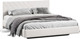 Миниатюра изображения товара Двуспальная кровать ТриЯ Кевия 160x200 Тип 1 (велюр светлый)