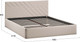 Миниатюра изображения товара Двуспальная кровать ТриЯ Кевия с ПМ 160x200 Тип 1 (велюр светлый)