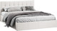 Миниатюра изображения товара Двуспальная кровать ТриЯ Эмма с ПМ мягкой обивкой и заглушиной 160x200 (велюр светлый)