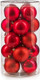 Миниатюра изображения товара Набор шаров новогодних Ausini VT25-04007-3 (красный, 20шт)