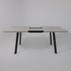 Миниатюра изображения товара Обеденный стол Listvig Hagen 140 раздвижной 140-180x85 (цемент/черный)