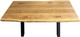 Миниатюра изображения товара Обеденный стол Iva-Wood 140x70 Натуральный дуб (край натуральный, подстолье металл Х-обр.)