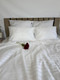 Миниатюра изображения товара Комплект постельного белья Samsara Страйп-сатин 2сп 50х70 (белый, простыня на резинке)