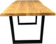 Миниатюра изображения товара Обеденный стол Iva-Wood 160x80 Натуральный дуб (край натуральный, подстолье металл П-обр.)