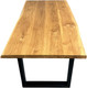 Миниатюра изображения товара Обеденный стол Iva-Wood 160x80 Натуральный дуб (край натуральный, подстолье металл П-обр.)
