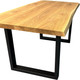 Миниатюра изображения товара Обеденный стол Iva-Wood 180x80 Натуральный дуб (край натуральный, подстолье металл П-обр.)