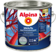 Эмаль Alpina По ржавчине RAL7040 (2кг, шелковисто-матовый серый) — фото 2
