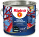 Эмаль Alpina По ржавчине RAL9005 (2кг, шелковисто-матовый черный) — фото 2