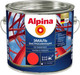 Миниатюра изображения товара Грунт-эмаль Alpina быстросохнущая по ржавчине RAL3000 (2кг, шелковисто-матовый красный)