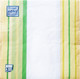 Миниатюра изображения товара Бумажные салфетки Лекс Зеленые полосы 33x33 3-х слойные (20шт)