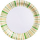 Миниатюра изображения товара Набор одноразовых тарелок Лекс Зеленые полосы 23см (6шт)