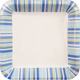 Миниатюра изображения товара Набор одноразовых тарелок Лекс Голубые полосы 20x20 (6шт)