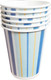 Миниатюра изображения товара Набор бумажных стаканов Лекс Голубые полосы (6шт, 200мл)