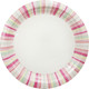Миниатюра изображения товара Набор одноразовых тарелок Лекс Розовые полосы 23см (6шт)