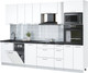 Миниатюра изображения товара Кухонный гарнитур Интерлиния Мила Лайт 2.9-ПМ3 (белый платинум/белый платинум/кастилло темный)